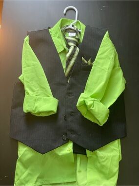 Rafael Boy's 5-Piece Vest and Pant Set with Shirt, Tie and Hanky